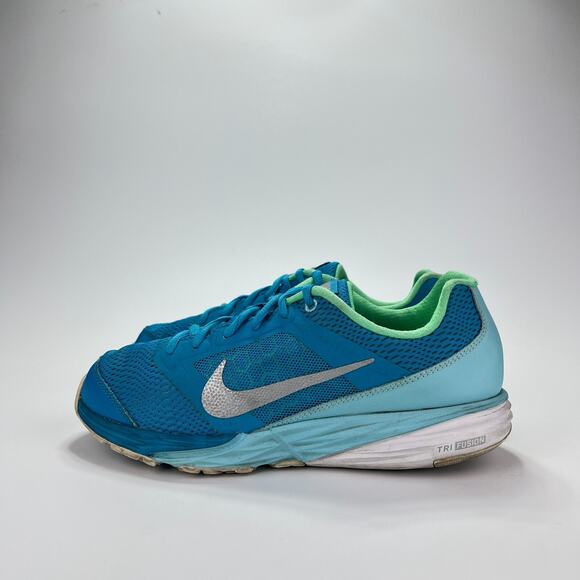 Nike Tri Fusion Blue Lagoon Silver Athletic Running Shoe 749826-401 Youth Size 6 - Picture 2 of 12